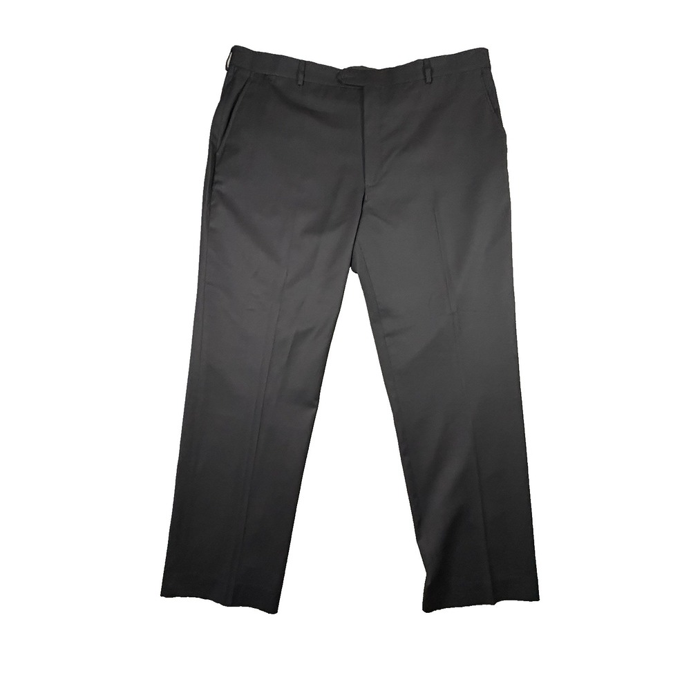 Stafford Men's 44x32 Black Wool Blend Classic Fit Stretch Dress Pants SEE DESCRI